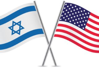 דגל ישראל עם דגל ארצות הברית